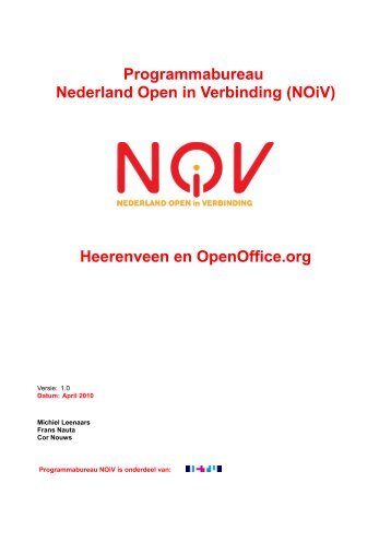 Programmabureau Nederland Open in Verbinding (NOiV ... - ICTU