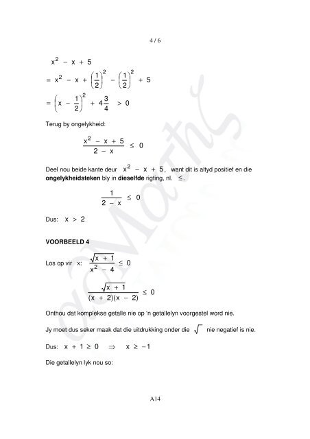 MODULE 14 : RASIONALE ONGELYKHEDE - AdMaths