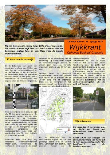 Oktober 2009 - Wijkplatform