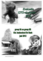 1 evaluatie CITO Eindtoets 2012 - PCB De Rank