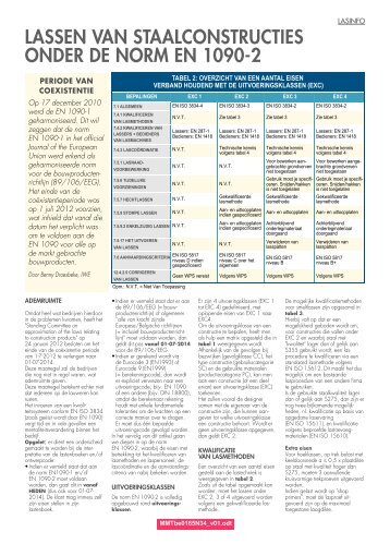 LASSEN VAN STAALCONSTRUCTIES ONDER DE NORM EN 1090-2