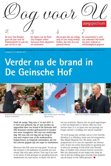 Sinds de vorige 'Oog voor u' in mei 2011 is er heel ... - Zorgspectrum