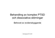 Behandling av komplex PTSD och dissociativa störningar - Kris