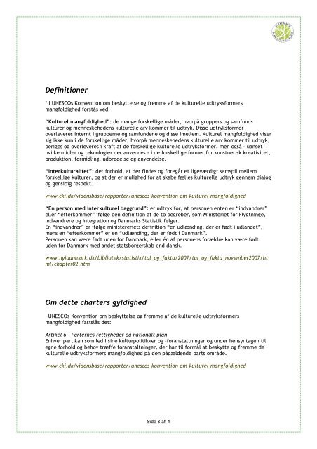 Charter for kulturel mangfoldighed [PDF] - Center for Kunst ...