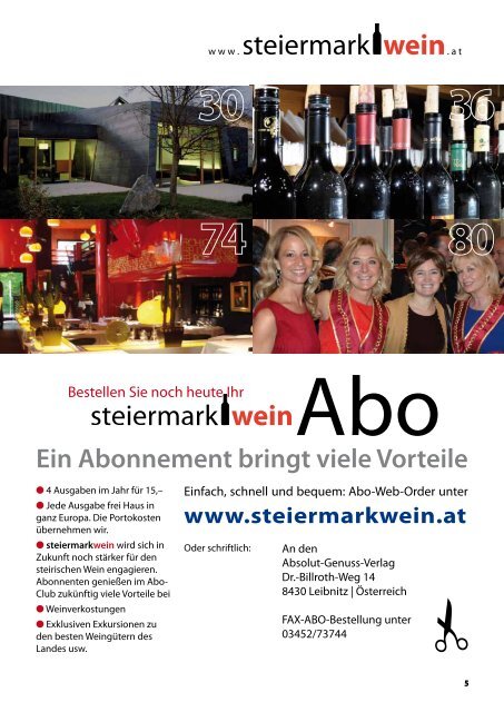 Steiermarkwein Ausgabe 11 - Winter 2011