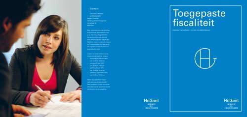Brochure (pdf) - Faculteit Bedrijf en Organisatie - Hogeschool Gent