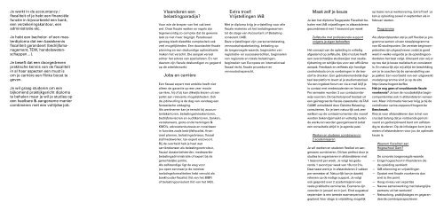 Brochure (pdf) - Faculteit Bedrijf en Organisatie - Hogeschool Gent