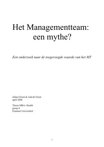 thesis johan groen en aad de groot - Erasmus CMDz