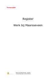 Maarsseveen, werk bij, register, transcriptie - WaterlinieKENNIS ...