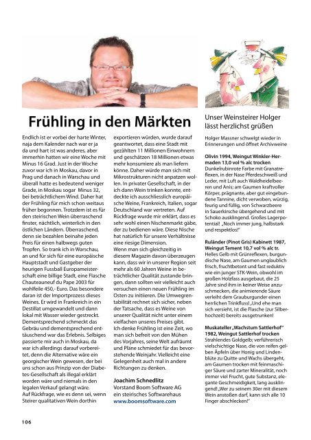 Steiermarkwein Ausgabe 12 - Frühjahr 2012