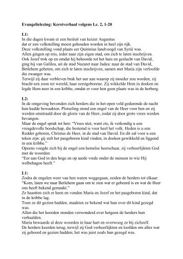 Evangelielezing: Kerstverhaal volgens Lc - Caritas