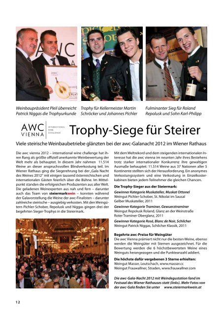 Steiermarkwein Ausgabe 15 - Winter 2012