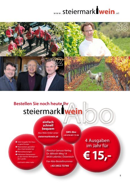 Steiermarkwein Ausgabe 15 - Winter 2012