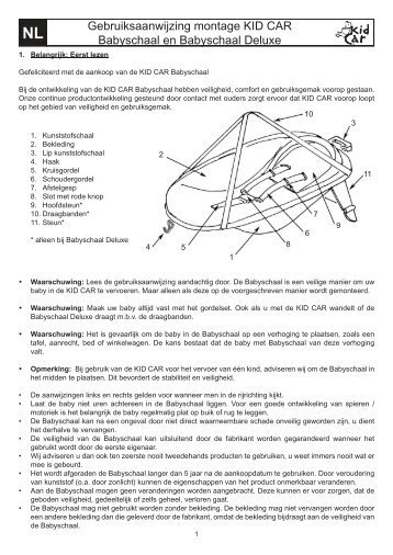 Babyschaal en Babyschaal Deluxe - KidCar