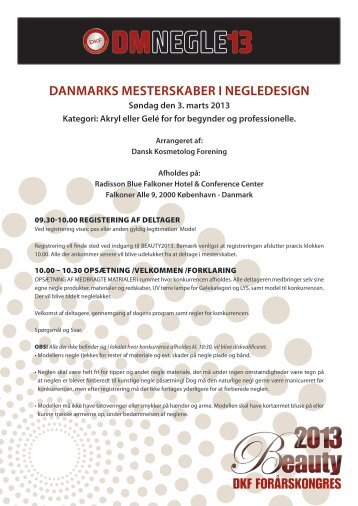 Program og regler DM i Negle - dkfnet.dk