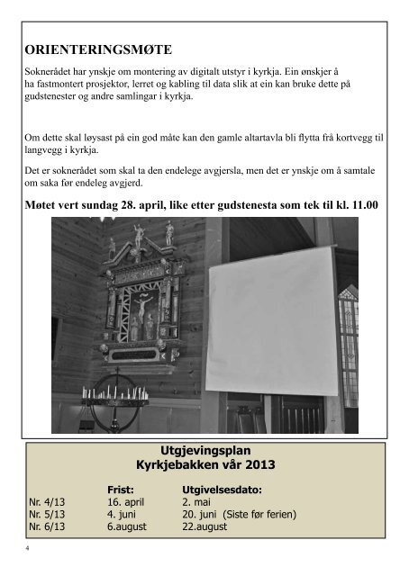 kyrkjebakken 03/2013 - Austrheim Kyrkja