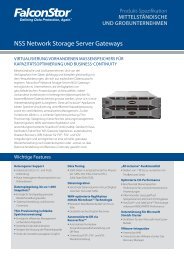 NSS Network Storage Server Gateways - FalconStor