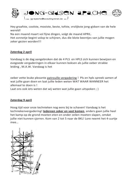 Zaterdag 30 april - Scoutingranst