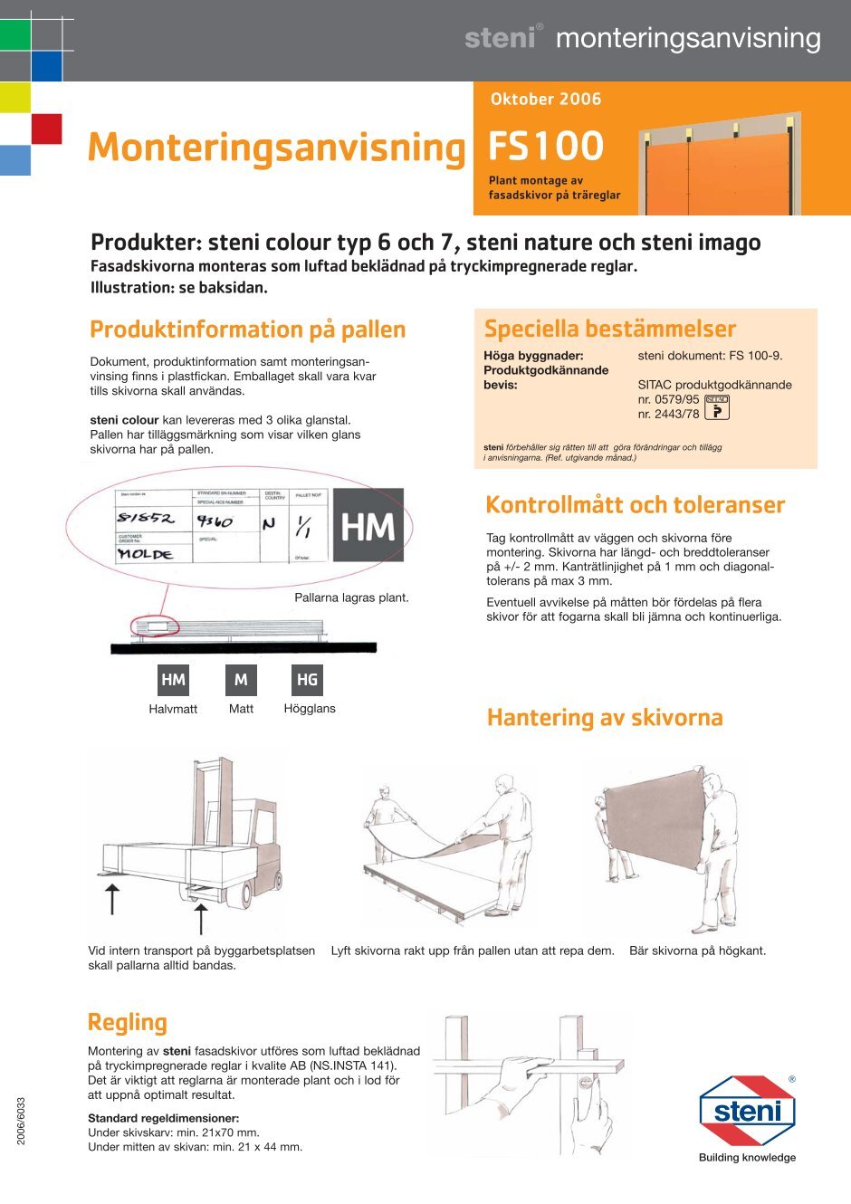 Steni fasadskiva montering