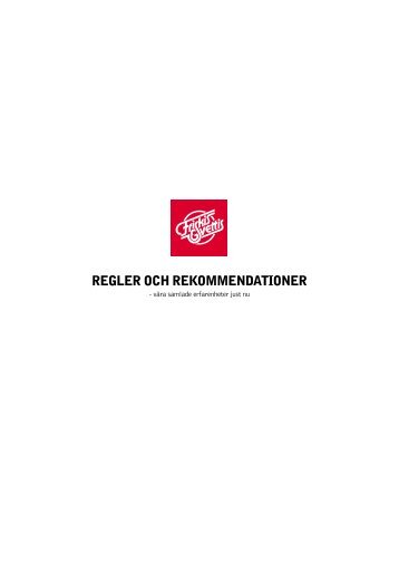 regler och rekommendationer - Friskis Svettis Älmhult - Friskis&Svettis