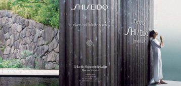 Behandelingen prijslijst Shiseido schoonheidssalon.