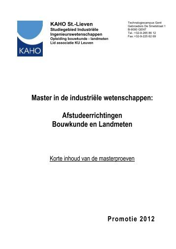 ACKE ANNELEEN - Industrieel ingenieur - KAHO Sint-Lieven