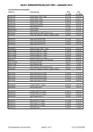 Silky Prijslijst 2013.pdf - Meijdebie.nl