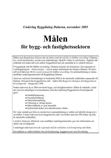 Målen - För bygg - Dalarna.se