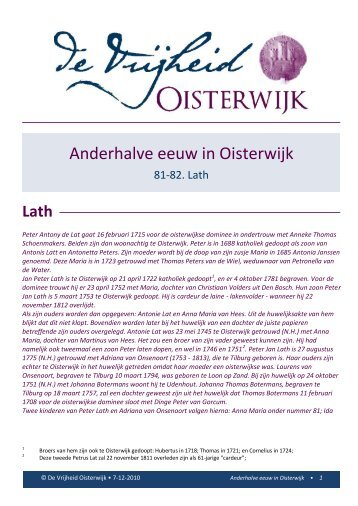 Families 081-82 Lath - De Vrijheid Oisterwijk