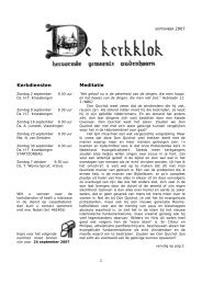 Kerkdiensten Meditatie - Kerkklok.info