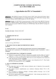 COMPTE RENDU DE LA REUNION DU CONSEIL MUNICIPAL DU ...