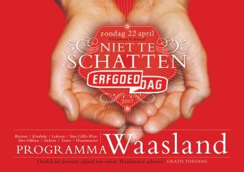 Wase programmabrochure Erfgoeddag 2007 - Erfgoedcel Waasland