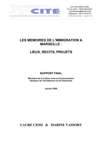 Les mémoires de l'immigration à Marseille - Mission Ethnologie ...