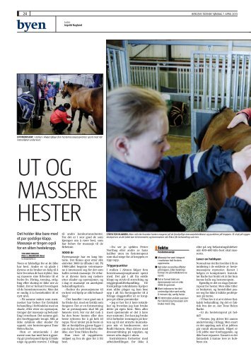 UT OG MASSERE HESTER - Tone Helen Bache