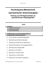 Hochfrequenz-Messtechnik -symmetrischer Antennenkoppler-