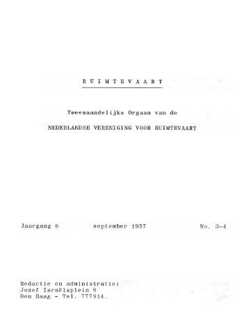 pdf (3.5 Mb) - Nederlandse Vereniging voor Ruimtevaart