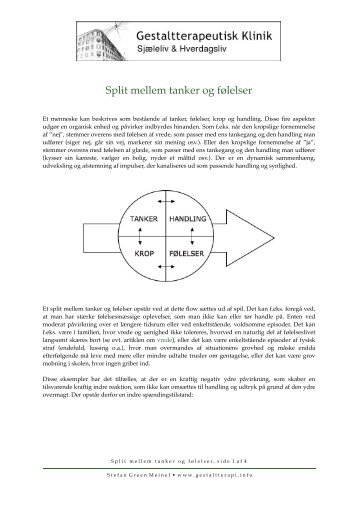 Split mellem tanker og følelser