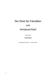 Der Streit der Fakultäten von Immanuel Kant