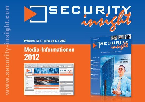 Anzeigenpreise und Formate - Security Insight