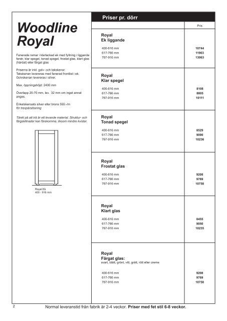 Prislista inkl moms - Lumi