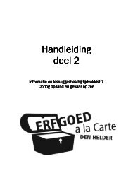 Handleiding Handleiding deel 2 - Erfgoed à la Carte Den Helder