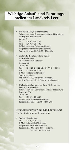 Selbsthilfehandbuch - Landkreis Leer