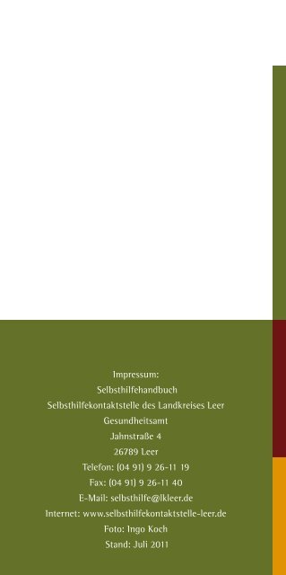 Selbsthilfehandbuch - Landkreis Leer