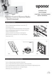 Uponor Control System Radio Quickmanual