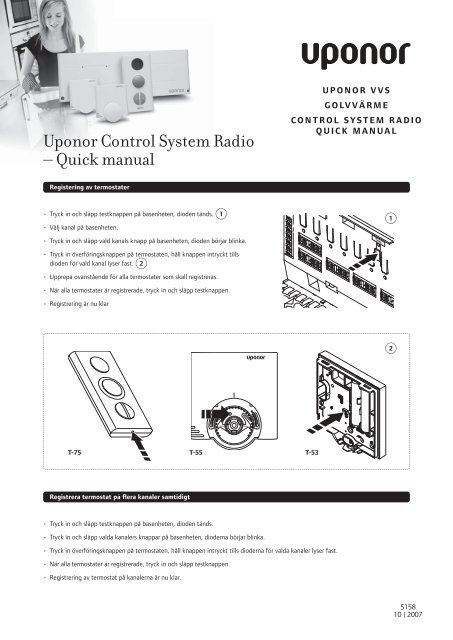 Uponor Control System Radio Quickmanual