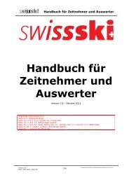 Handbuch für Zeitnehmer und Auswerter - Swiss Ski KWO