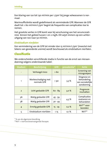 Beleid bij chronische nierinsufficiëntie - Zna.be