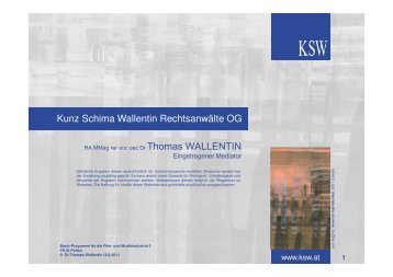 was recht ist", 18.6.2011 - Kunz Schima Wallentin