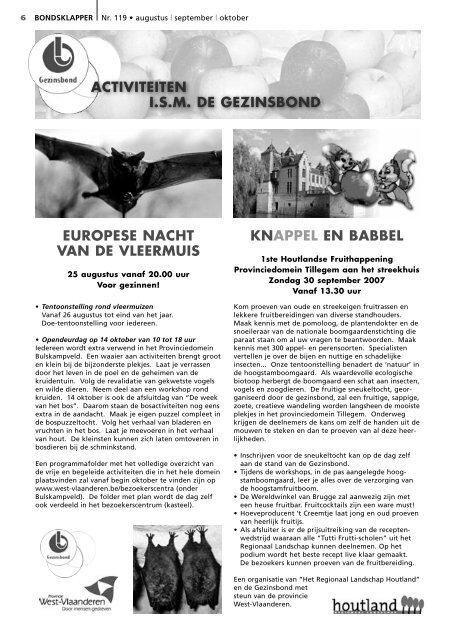 BONDSKLAPPER Nr. 119 - Gezinsbond Gewest Brugge