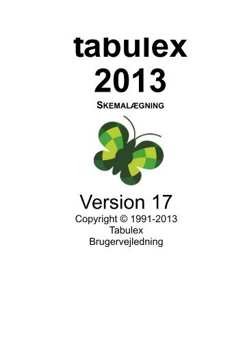 Tabulex Skemalægning 2013